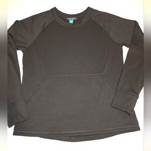 Eddie Bauer Women's First Ascent Black Crew Neck Pullover Size Large